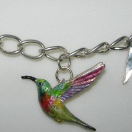 Sunbird bracelet in silver plate