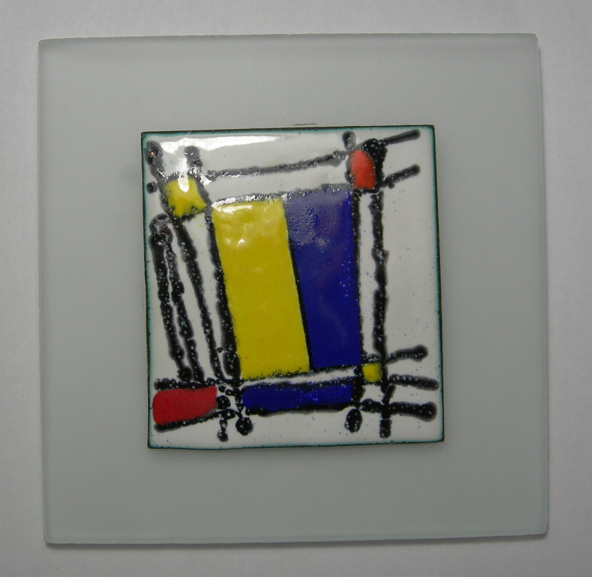 Enamel panel Piet Mondrian
