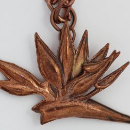 Strelitzia pendant in bronze