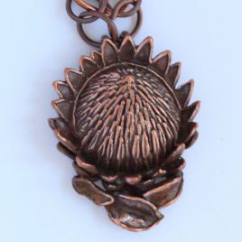 King Protea  (large) pendant in bronze