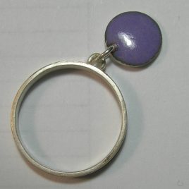 Violet charm ring